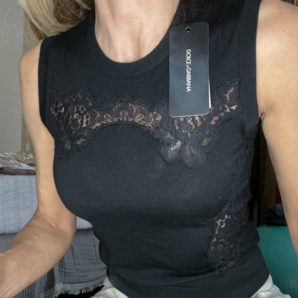 Dolce & gabbana top tank with lacy new with tag! - Picture 8 of 11